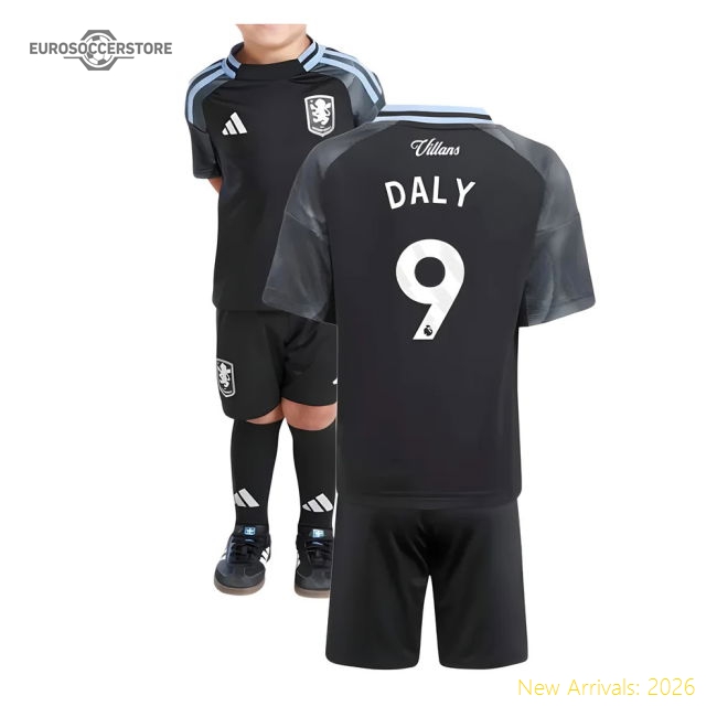 2025-2026 Aston Villa Away Mini Kit (Daly 9)-Football Jersey Hub