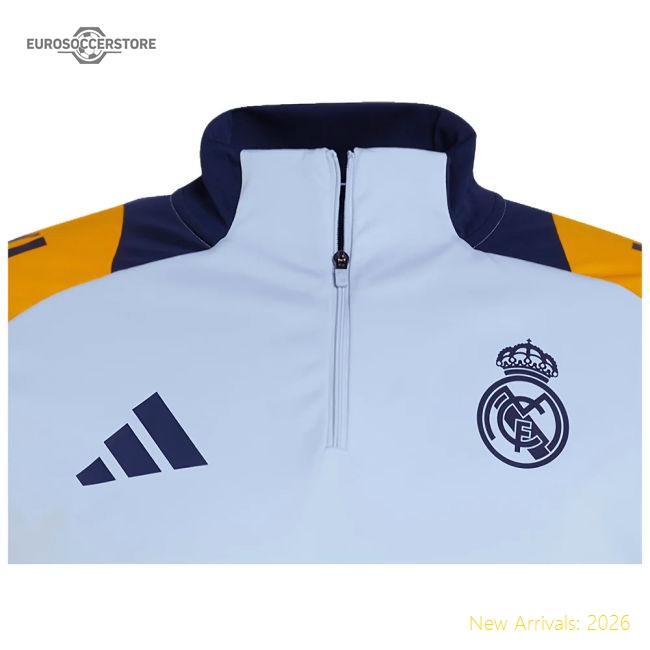 2024-2025 Real Madrid Training Top (Glow Blue)-Football Jersey Hub