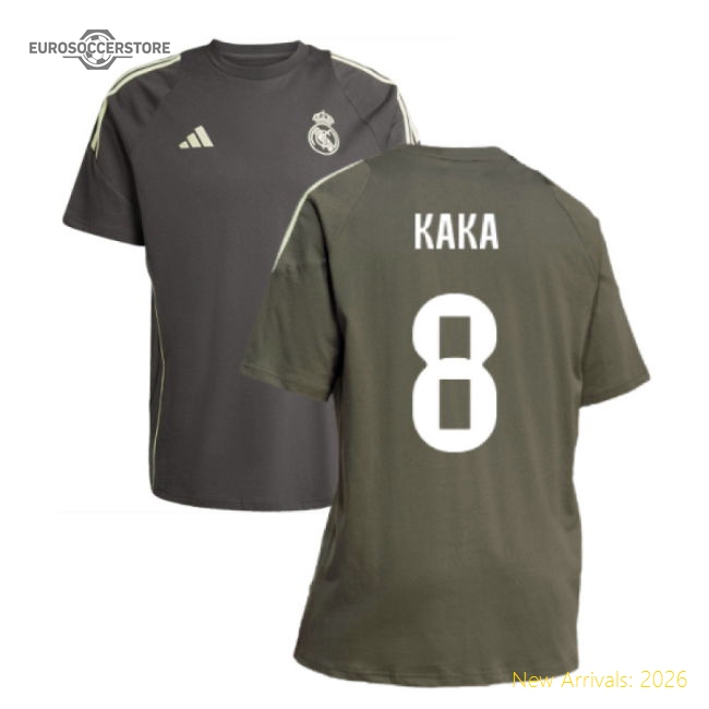 2025-2026 Real Madrid Training Tee (Utility Grey) (Kaka 8)-Football Jersey Hub