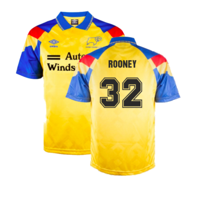Derby County 1992 Away Umbro Shirt (Rooney 32)-Football Jersey Hub