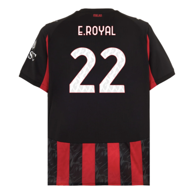 2025-2026 AC Milan Home Shirt (E.Royal 22)-Football Jersey Hub