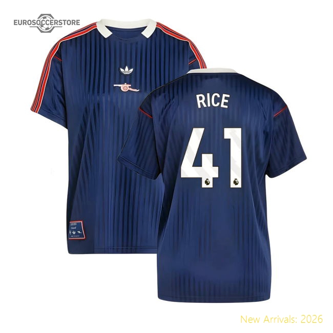 Arsenal Terrace Icons Shirt (Navy) (Rice 41)-Football Jersey Hub
