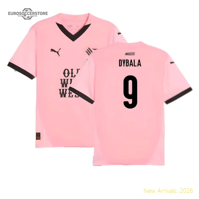 2024-2025 Palermo Home Shirt (Dybala 9)-Football Jersey Hub