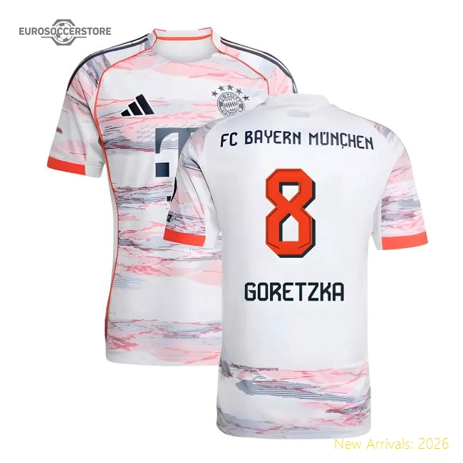 2025-2026 Bayern Munich Away Shirt (Goretzka 8)-Football Jersey Hub