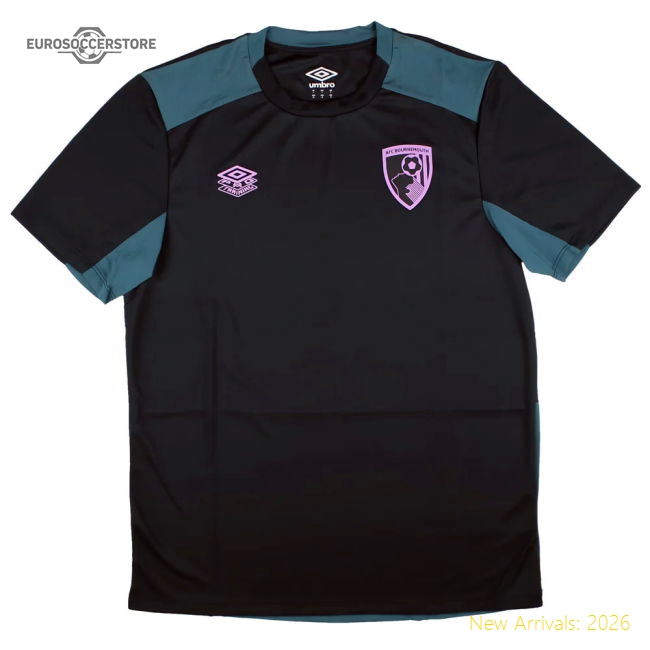 2025-2026 Bournemouth Pro Training Tee (Blueberry)-Football Jersey Hub