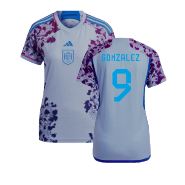 2023-2024 Spain Authentic Away Jersey - Ladies (Gonzalez 9)-Football Jersey Hub