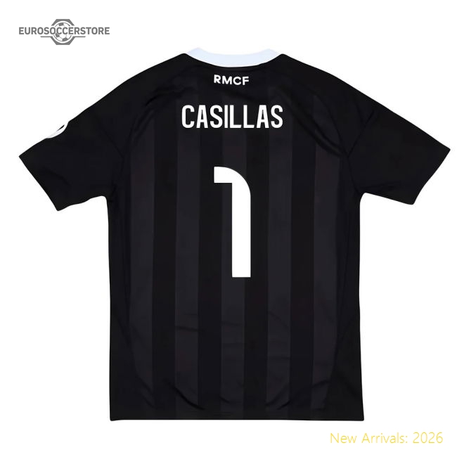 2025-2026 Real Madrid Third Goalkeeper Youth Kit (Black) (Casillas 1)-Football Jersey Hub