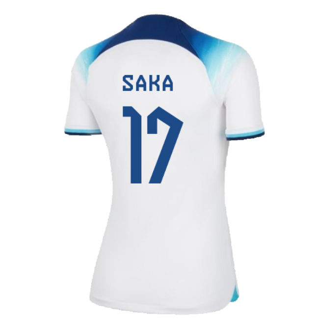 2022-2023 England Home Shirt (Ladies) (Saka 17)-Football Jersey Hub