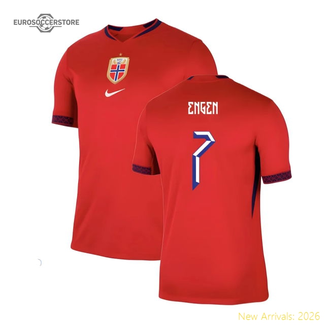 2025-2026 Norway Womens Team Home Shirt (Unisex) (Engen 7)-Football Jersey Hub