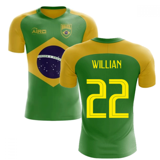 2025-2026 Brazil Flag Concept Football Shirt (Willian 22)-Football Jersey Hub