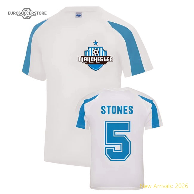 John Stones Manchester City Sports Training Jersey (White)-Football Jersey Hub