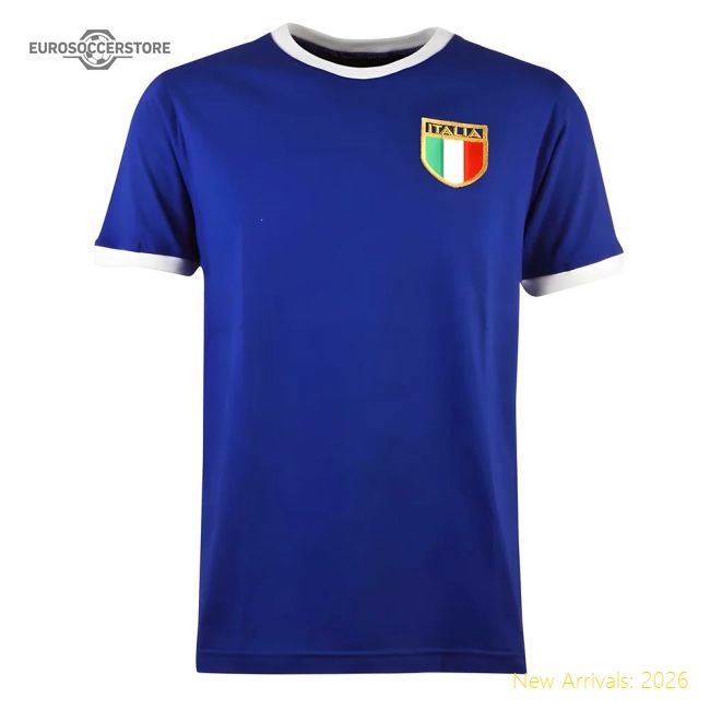 Italy Rugby T-Shirt - Royal/White Ringer-Football Jersey Hub