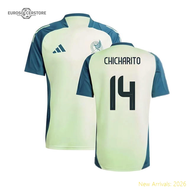 2024-2025 Mexico Training Jersey (Green) (CHICHARITO 14)-Football Jersey Hub