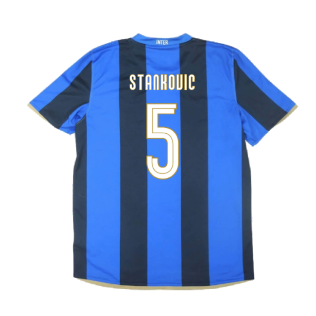 Inter Milan 2008-09 Home Shirt ((Excellent) S) (Stankovic 5)-Football Jersey Hub