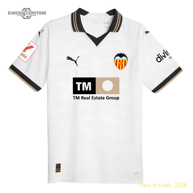 2023-2024 Valencia Home Shirt (Kids)-Football Jersey Hub