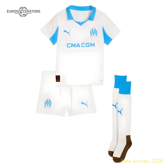 2025-2026 Marseille Home Mini Kit-Football Jersey Hub