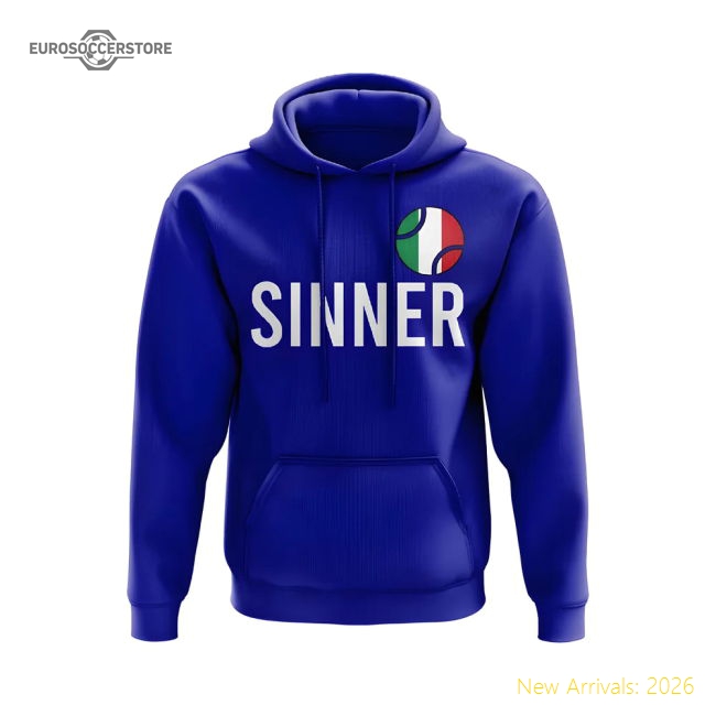 Jannik Sinner Italy Name Hoody (Royal Blue)-Football Jersey Hub