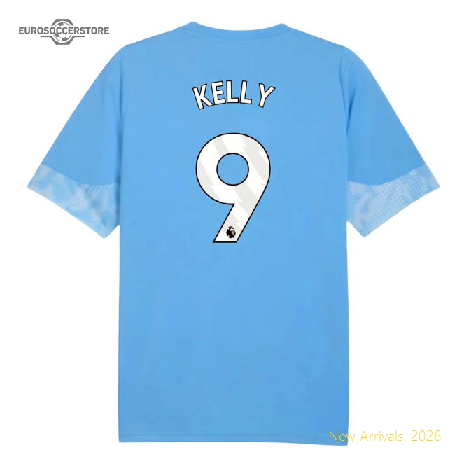2025-2026 Man City Training Jersey (Light Blue) (Kelly 9)-Football Jersey Hub