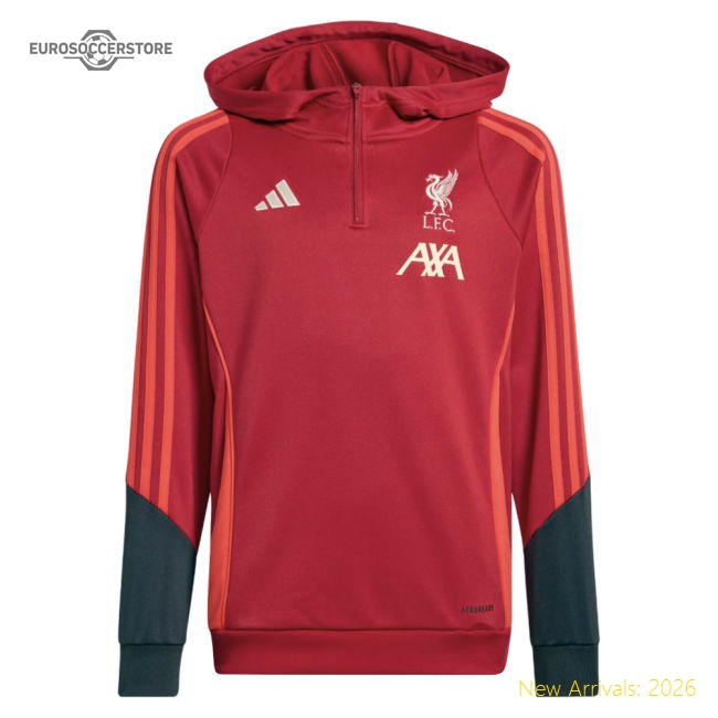 2025-2026 Liverpool Training Hoody (Strawberry Red) - Kids-Football Jersey Hub