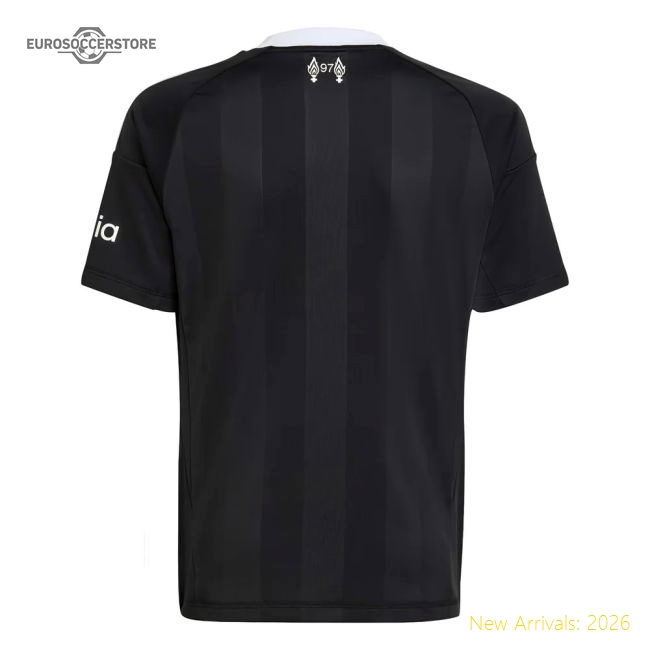 2025-2026 Liverpool Third Goalkeeper Shirt (Black) - Kids-Football Jersey Hub