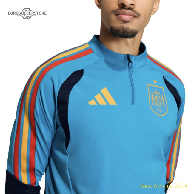 2026-2027 Spain Training Top (Bold Aqua)-Football Jersey Hub
