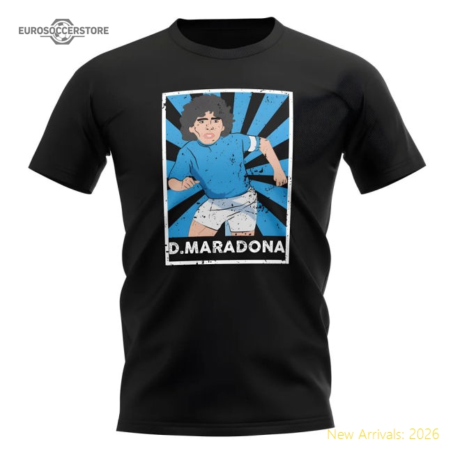 Diego Maradona Napoli Legend Series T-Shirt (Black)-Football Jersey Hub