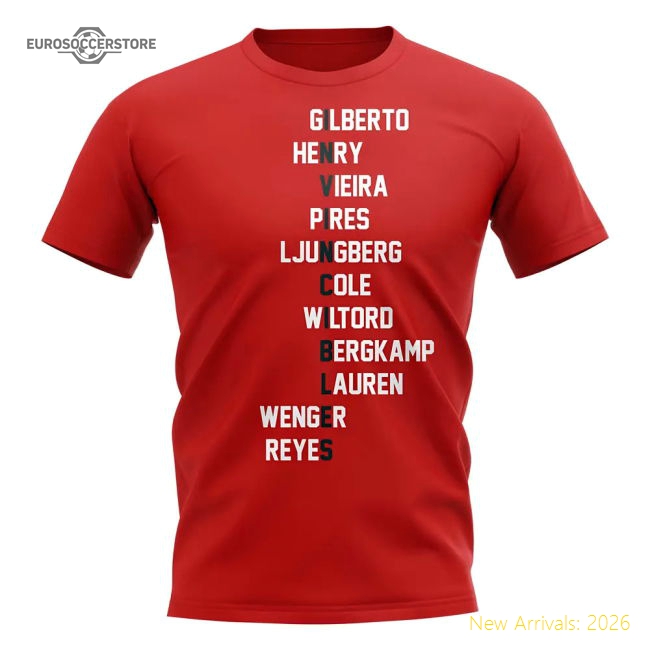 Invincibles Team T-Shirt (Red)-Football Jersey Hub