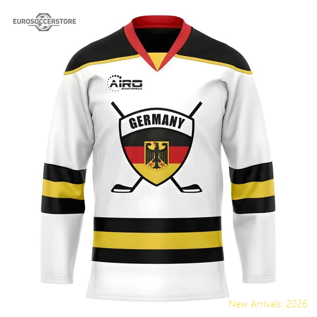 Germany Home Ice Hockey Shirt-Football Jersey Hub
