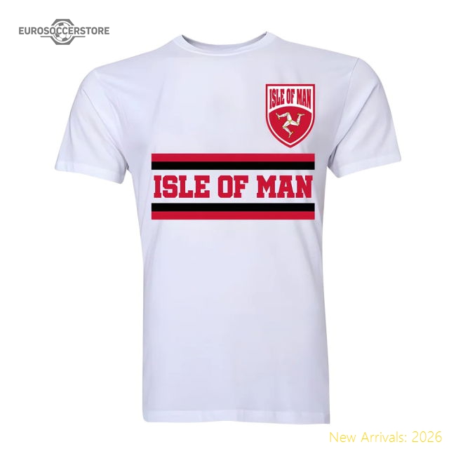 Isle Of Man Core Football Country T-Shirt (White)-Football Jersey Hub