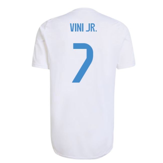 2025-2026 Real Madrid EU Training Jersey (White) (Vini Jr. 7)-Football Jersey Hub