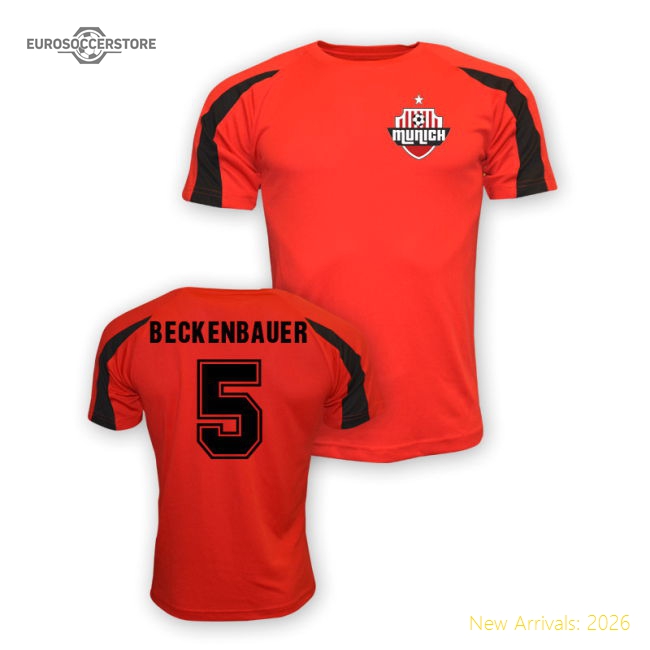 Franz Beckenbauer Bayern Munich Sports Training Jersey (red)-Football Jersey Hub