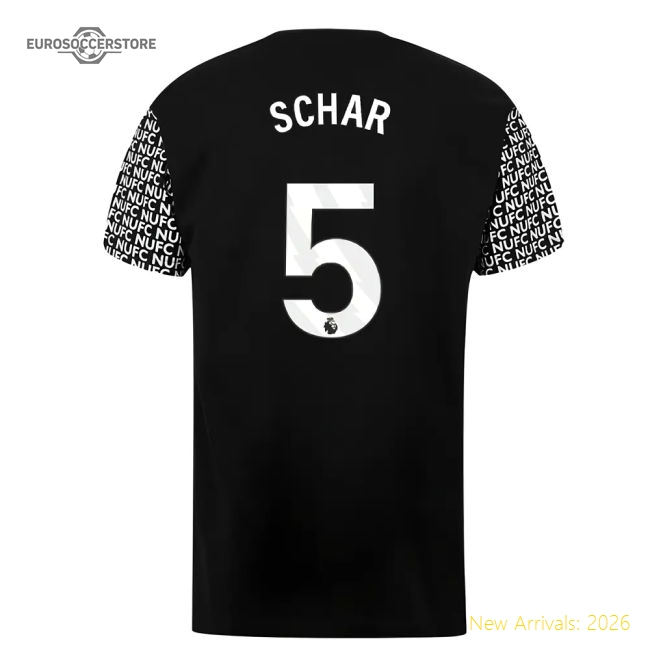 Newcastle Graphic T-Shirt (Black) (Schar 5)-Football Jersey Hub