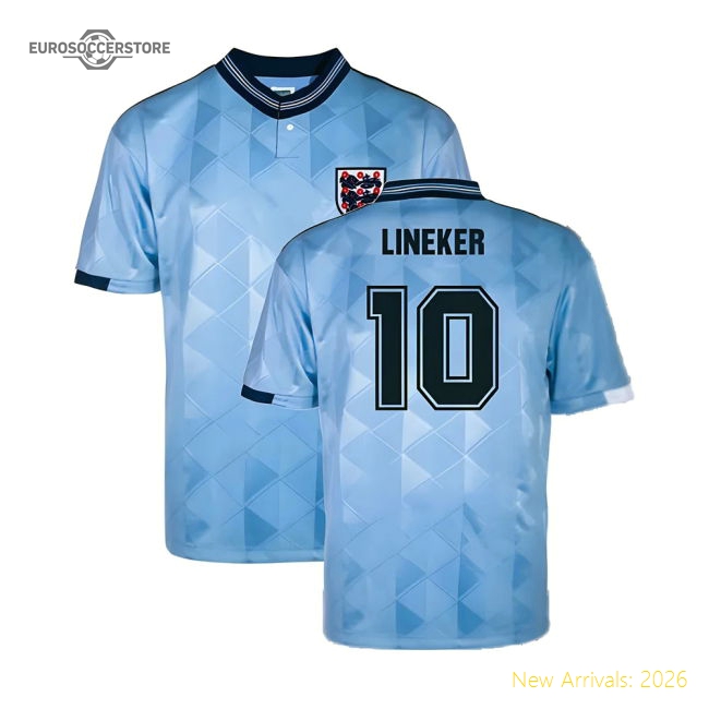 England 1989 Third Retro Shirt (Lineker 10)-Football Jersey Hub