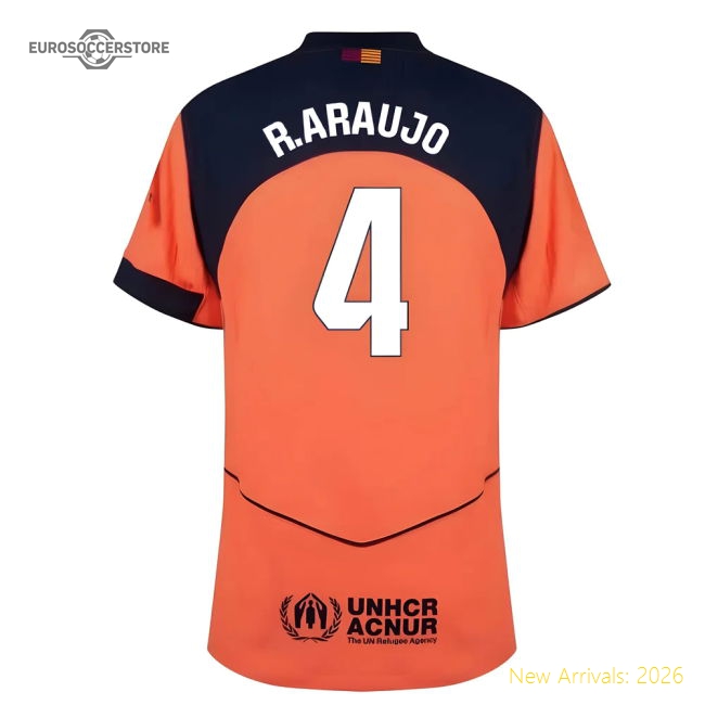 2025-2026 Barcelona Authentic Third Shirt (R.Araujo 4)-Football Jersey Hub