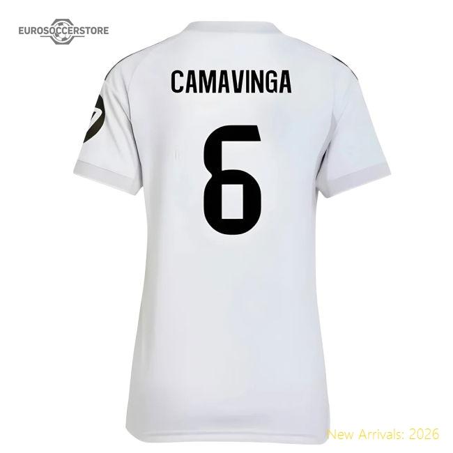 2025-2026 Real Madrid Home Shirt (Womens) (Camavinga 6)-Football Jersey Hub