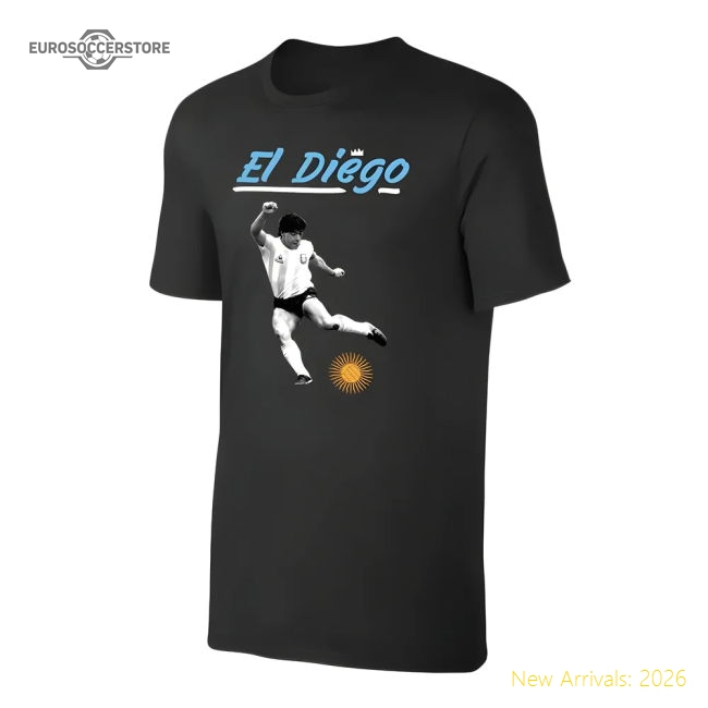 Argentina El Diego t-shirt - Black-Football Jersey Hub