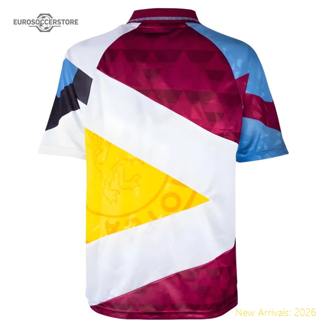 Aston Villa 1990 Mash Up Retro Football Shirt-Football Jersey Hub
