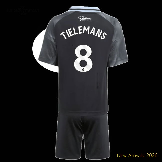 2025-2026 Aston Villa Away Mini Kit (Tielemans 8)-Football Jersey Hub