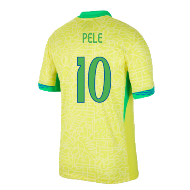 2024-2025 Brazil Home Dri-Fit ADV Match Shirt (Pele 10)-Football Jersey Hub