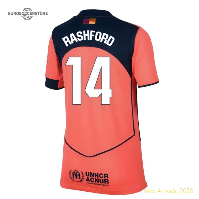 2025-2026 Barcelona Third Shirt (Kids) (Rashford 14)-Football Jersey Hub