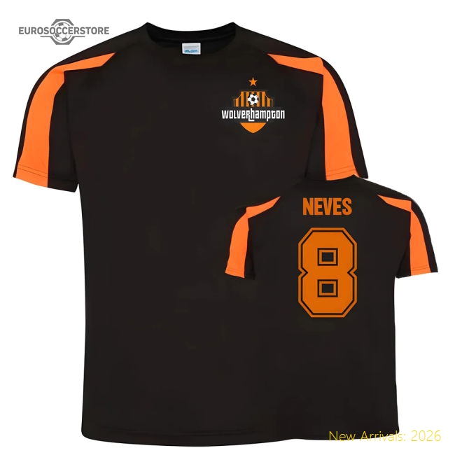Ruben Neves Wolves Sports Training Jersey (Black)-Football Jersey Hub