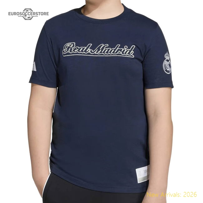 2025-2026 Real Madrid US Tee (Legend Ink) - Navy-Football Jersey Hub