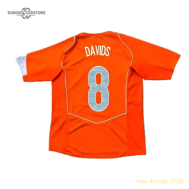 Holland 2004-05 Home Shirt ((Very Good) XXL) (Davids 8)-Football Jersey Hub