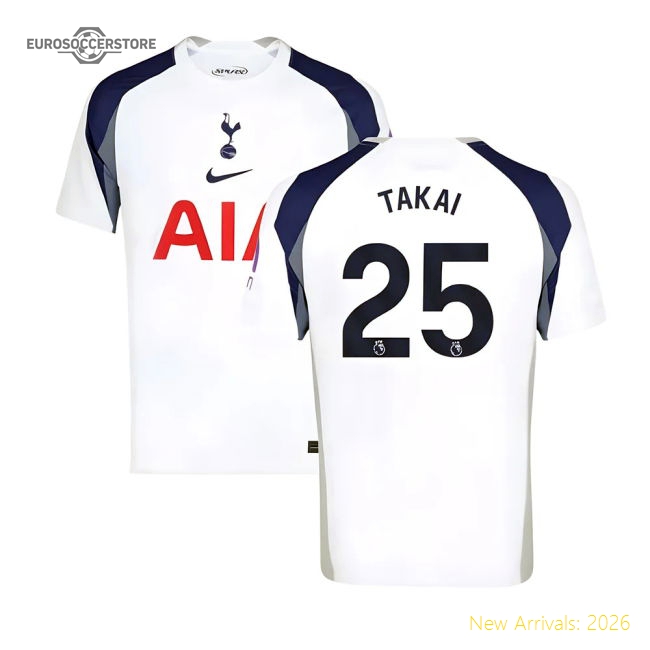2025-2026 Tottenham Hotspur Home Shirt (Takai 25)-Football Jersey Hub