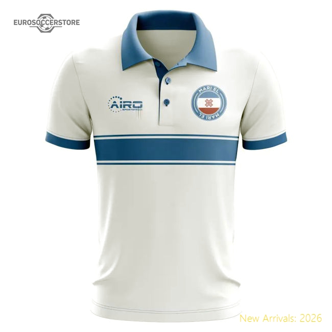 Mari El Concept Stripe Polo Shirt (White)-Football Jersey Hub