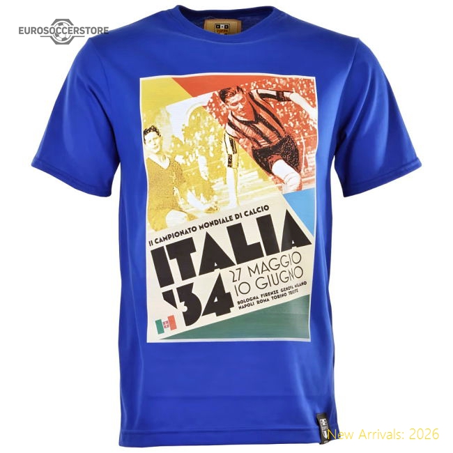 Pennarello: World Cup - Italia 1934 T-Shirt - Royal-Football Jersey Hub