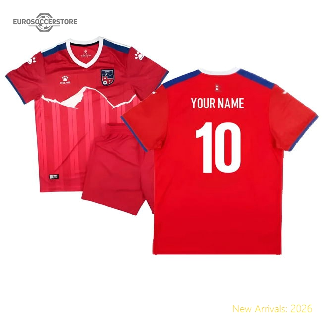2024-2025 Nepal Home Kit (Shirt and Shorts) (Your Name)-Football Jersey Hub