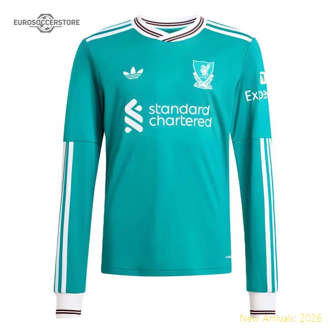 2025-2026 Liverpool Long Sleeve Third Shirt (Kids)-Football Jersey Hub