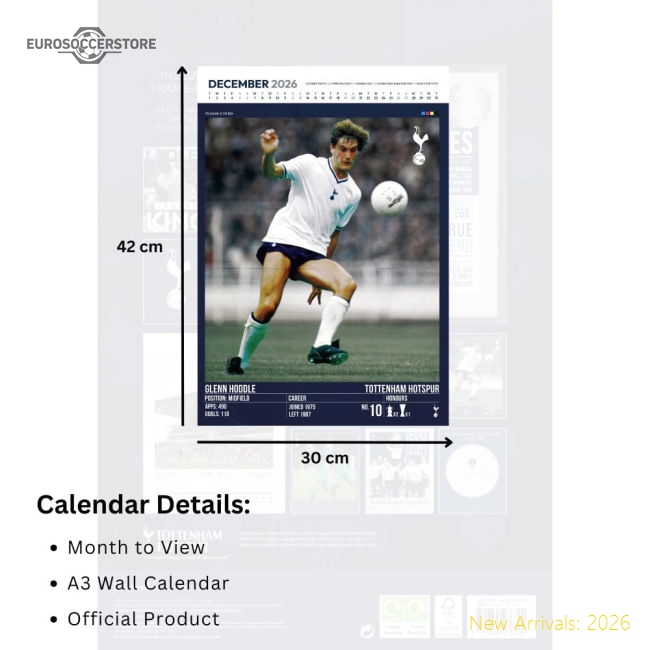 Tottenham Hotspur FC Deluxe Calendar 2026-Football Jersey Hub