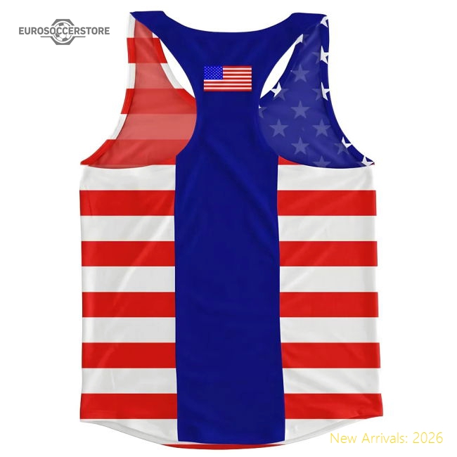 United States Flag Running Vest-Football Jersey Hub